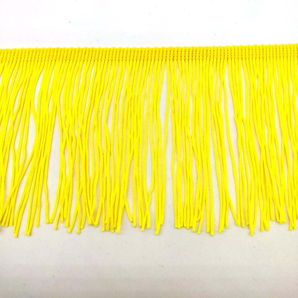 1 Yards van Pack 4 "Breedte Franjes Kant Polyerter Fibre Kwastje Kleding Accessoires Latin Trouwjurk Kwastje Lint diy: Yellow