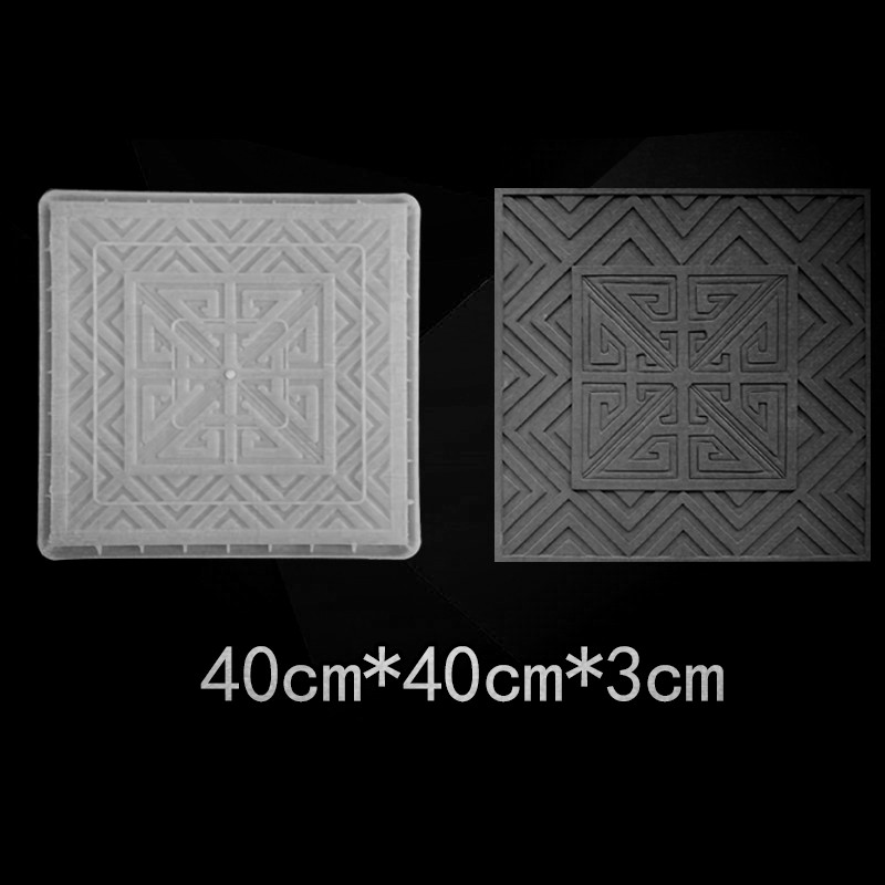 Antique Brick Carving Pavement Mould Concrete Ancient Architecture Courtyard Wall Decoration 3d Plastic Paving Brick Mold