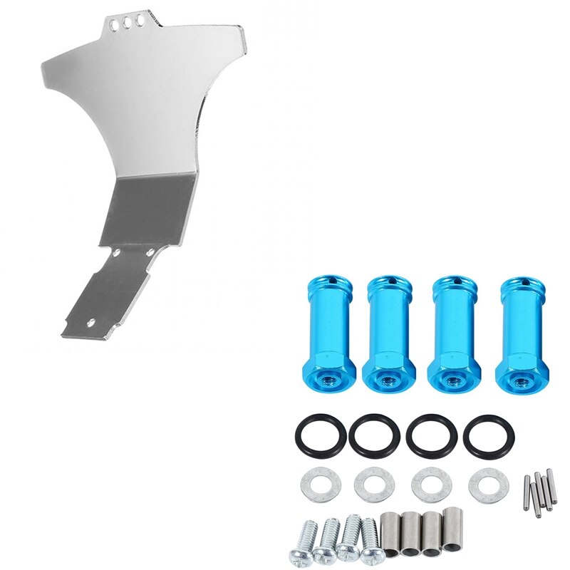 Adaptador de extensión de cubo hexagonal de 12Mm y 24Mm, espaciador de rueda Wltoys 1/18 A949 A959 A969, placa de colisión delantera y trasera