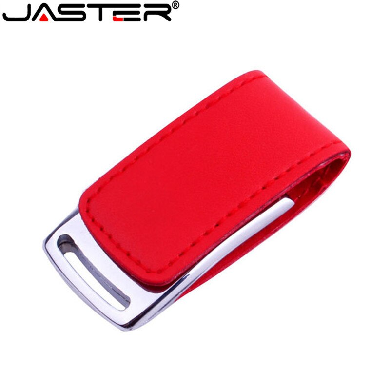 JASTER-pen drive de cuero y metal, 4GB, 8GB, 16GB, 32GB, 64GB, Udisk, USB 2,0, unidad flash,