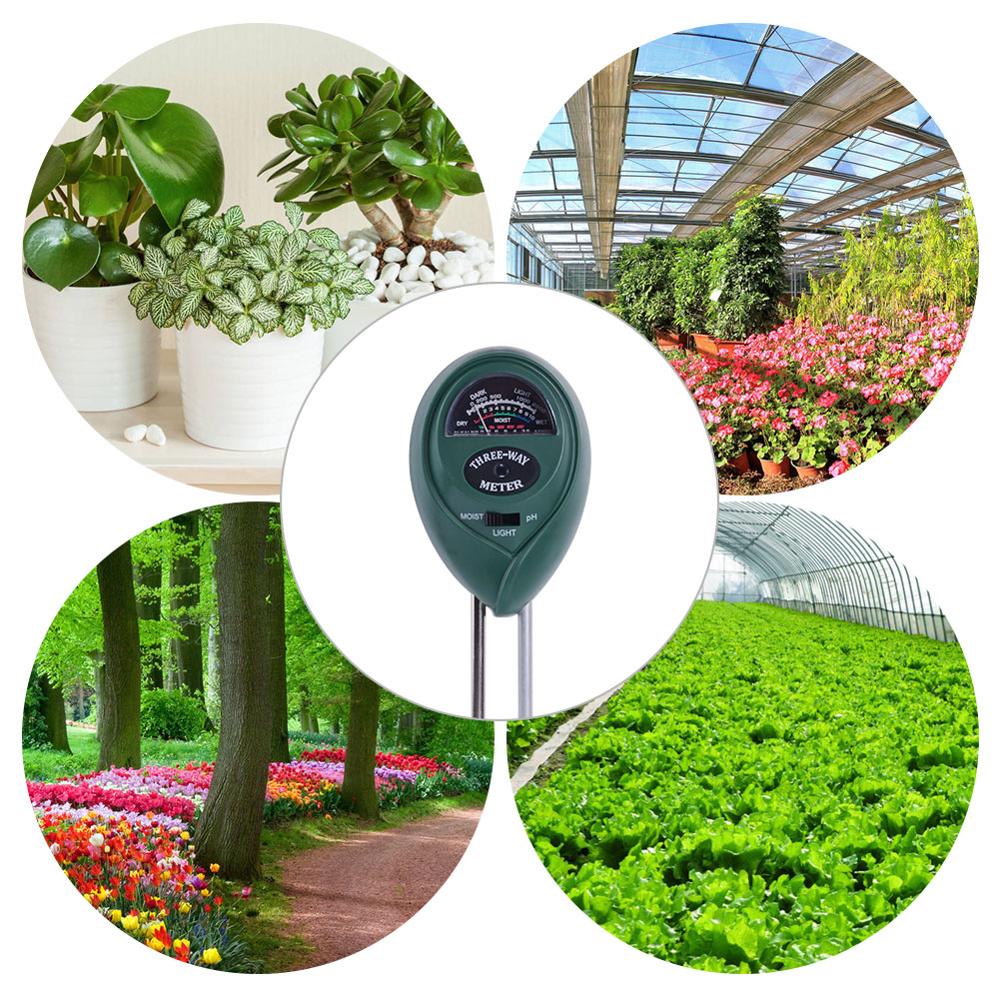 Yieryi 3/4 in 1 Soil Ph Meter Soil Tester PH Moisture Meter Temperature Sunlight Intensity Measurement Analysis Acidity