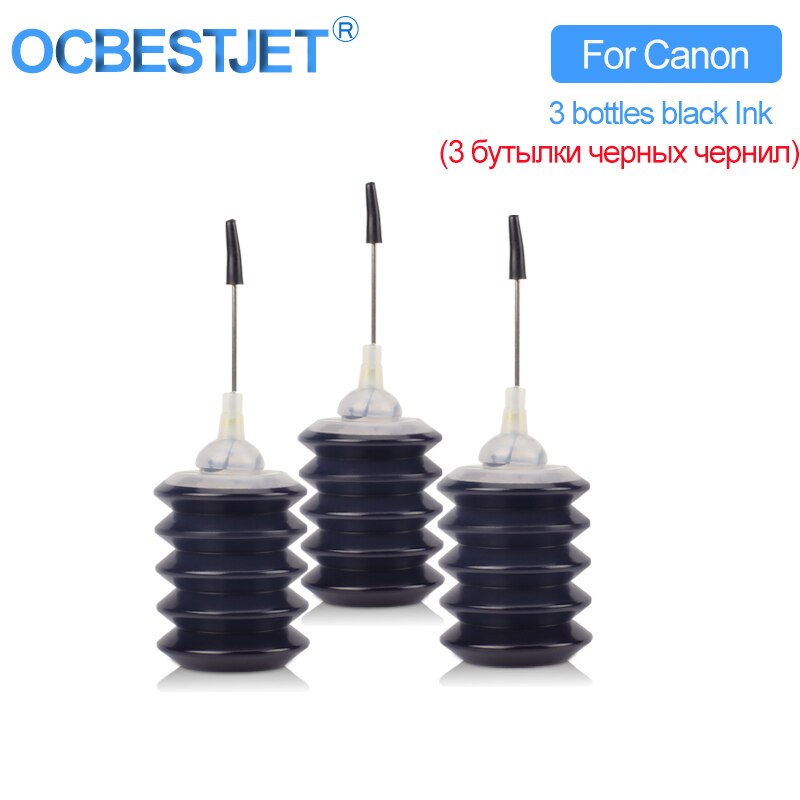 30Ml Zwarte Refill Dye Inkt Compatibel Voor Cartridges En Ciss Voor Epson Hp Canon Brother 4 Kleur Inkjet Printer: 30mlx3 For Canon