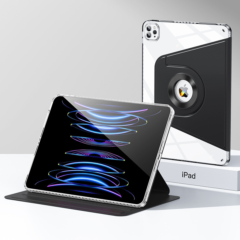Funda con rotación magnética para IPad Pro 11, 2022, Air 5, Air 4, 10. ª generación, 10,9 pulgadas, 10,2, 8, 9. ª Pro, 10,5, Air 3, 9,7, Mini 6: Catorce / Negro