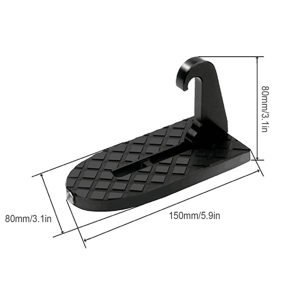 Escalón plegable 2 en 1 para coche, Pedal auxiliar para techo de coche, estacas para Pedal con martillo de seguridad, fácil de acceso