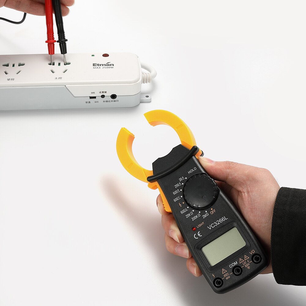 Clip-on Ammeter Dt3266l Clamp Multimeter Digital Clamp Meter with Buzzer FireWire Resistance 3266f