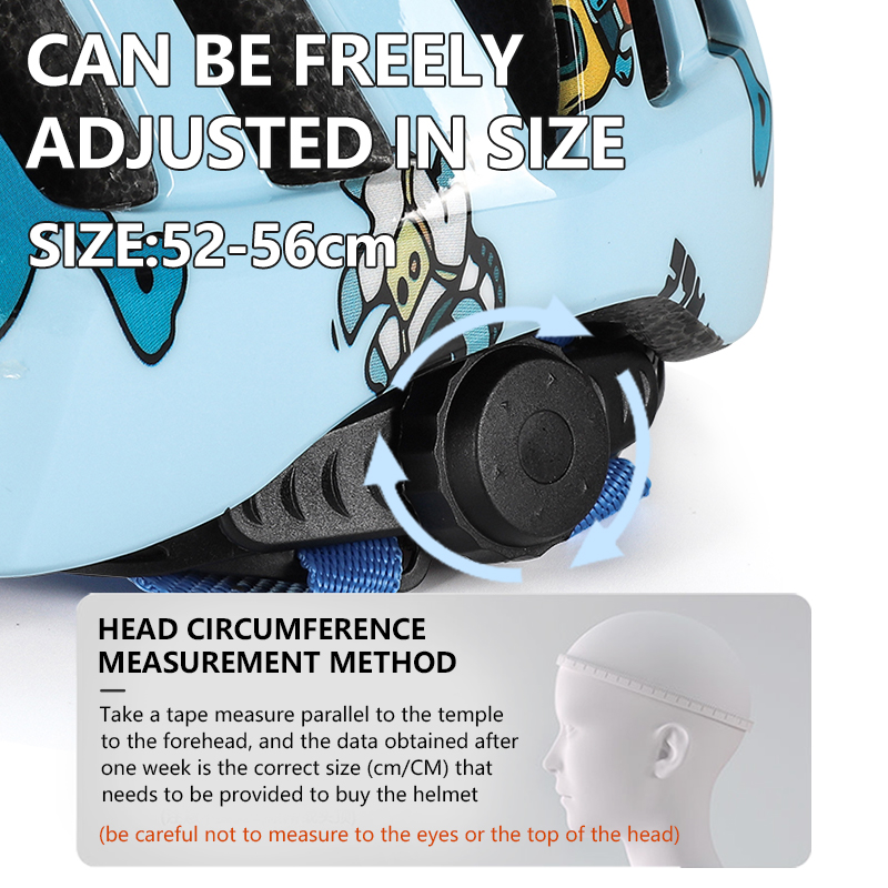 Eastinear-Children's Safety Helmet Cartoon Sports Cycling Balance Car Skateboard Protection One-piece Cycling Helmet