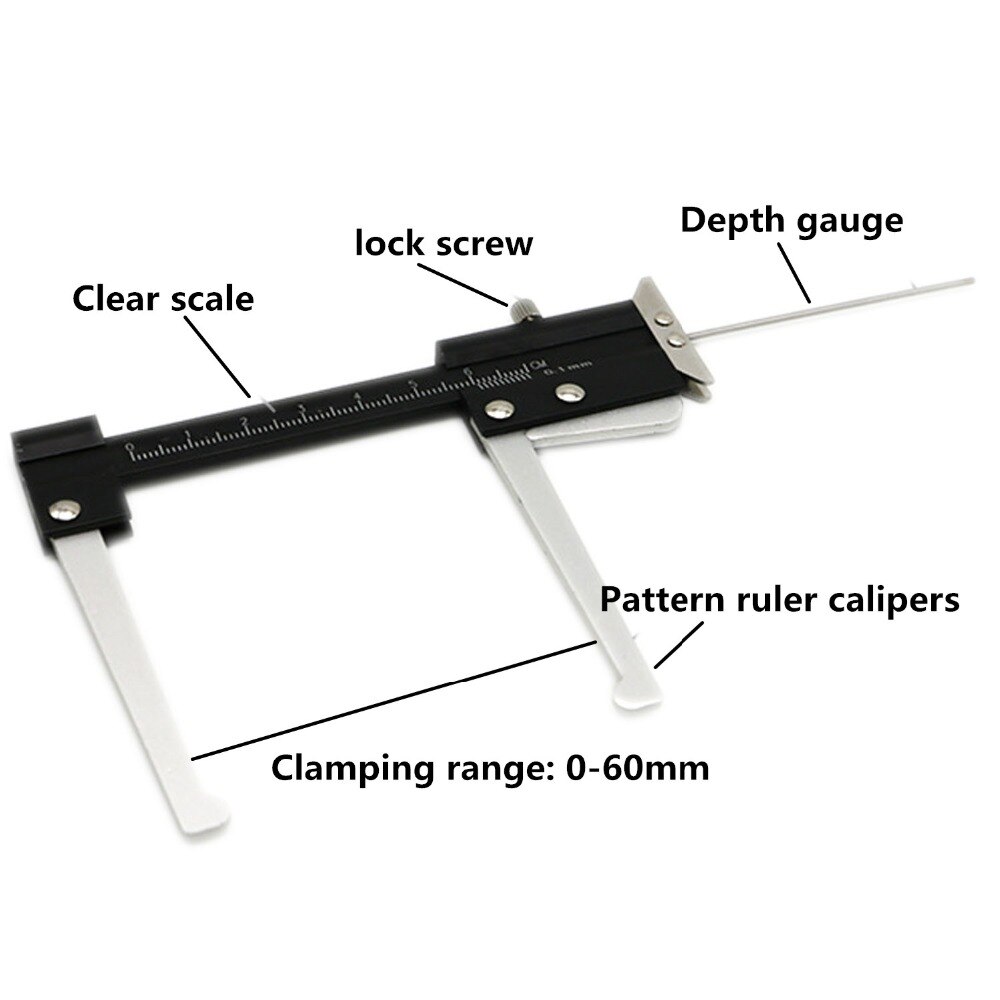 Digital Caliper Brake Disc Vernier Tyres Brake Disc Caliper Measuring Pad Wear Thickness Test Tool