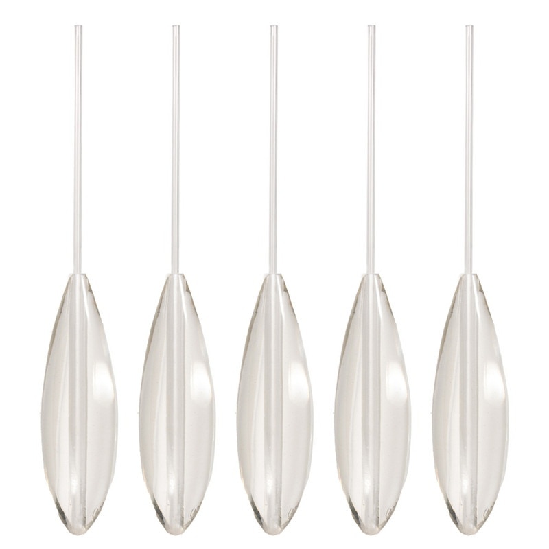 5Pcs Acrylic Fishing Float Sinking-down Bombarda Floats 5/10/15/20g Transparent Fishing Float Fishing Tackle