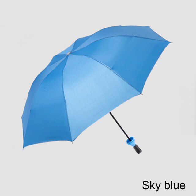 Paraguas para botella de vino para hombre y mujer, sombrilla portátil plegable, automática, resistente al viento, UV, para lluvia y sol, creativos: Azul