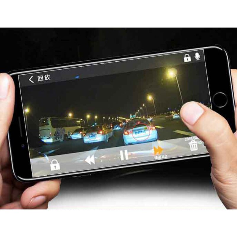 Cámara gran angular 1080P WiFi para coche grabadora de conducción oculta Grabación en bucle detección de movimiento Sensor de gravedad 140 grados