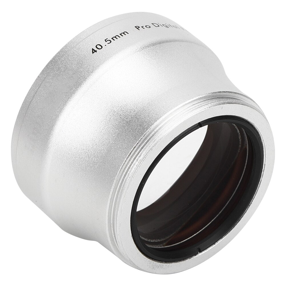 40.5MM 2X Black Aluminum Alloy Magnification Additional Lens for All 40.5MM Opening Diameter Camera Lenses Suit for 46mm Filter