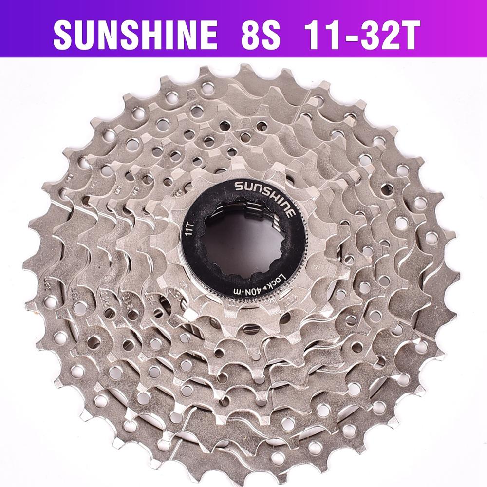 SUNSHINE MTB Bike Freewheel For 8 speed 8S 11-32 36 40 42T MTB Mountain Bike Flywheel 8 24 Speed Cassette Sprocket