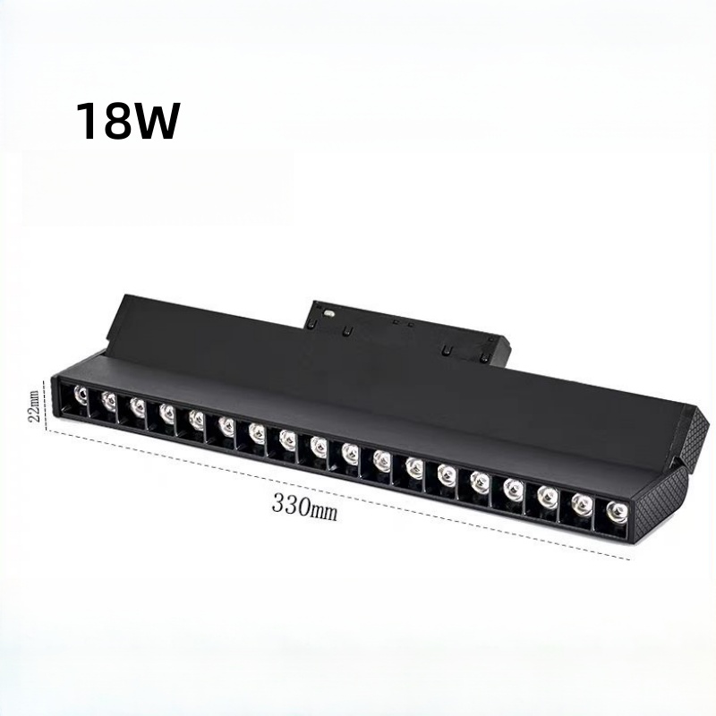 Holofote embutido de led, 6w, 12w, 18w, 24w, luz de pista magnética, grade dobrável, holofote de teto, luz interna, dc48v/ac220v: Vermelho escuro / Preto