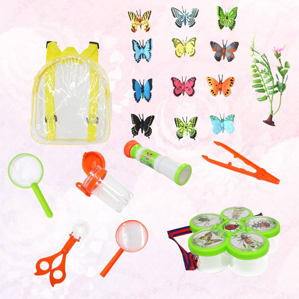 21Pcs Insects Toys Set Funny Interesting Scientific Educational Toys Outdoor Insect Observation Box Capture Kit