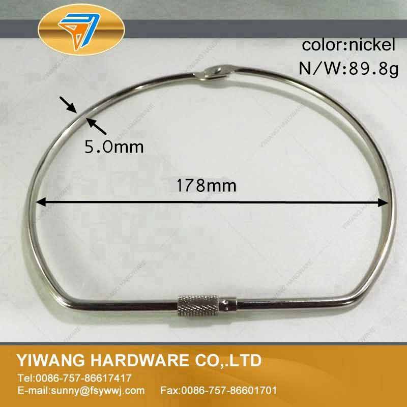 office binder ring hanging ring keyring nickel plating screw lock binding ring D ring manufacturer direct: 178mm