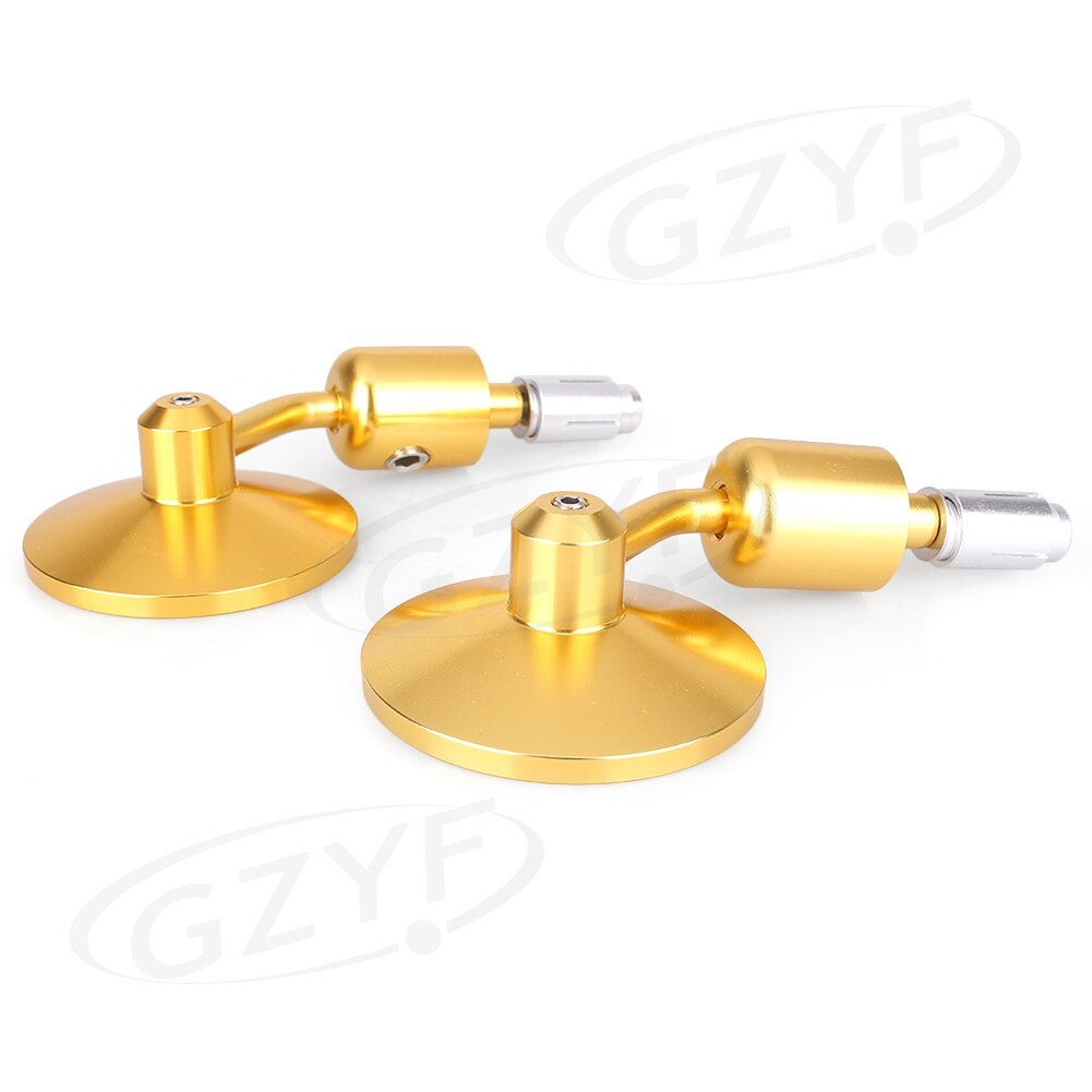 Ronde achteruitkijkspiegel voor motorfiets, 7/8 inch, voor scooter, chopper, cruiser #2 zwart