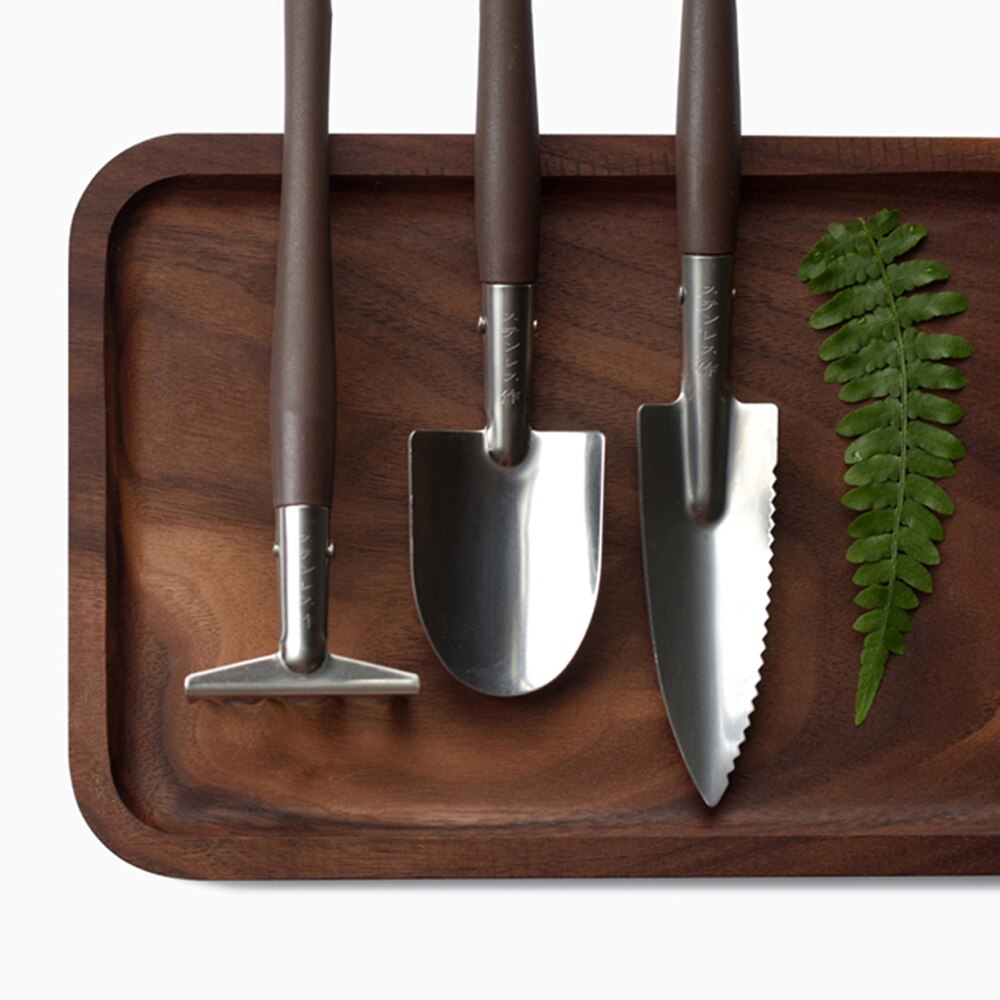 Japanese Gardening 3-Piece Mini Portable Garden Bonsai Shovel Rake Shovel Plant Transplantation Agricultural Cultivation Tool