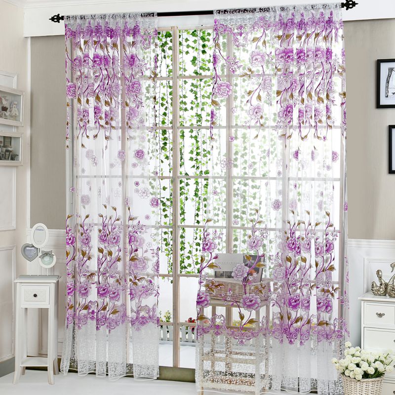 Curtains Living Room Curtains Bedroom Curtains Peony Pattern Blackout Curtains Fashionable And Modern And Practical: Z