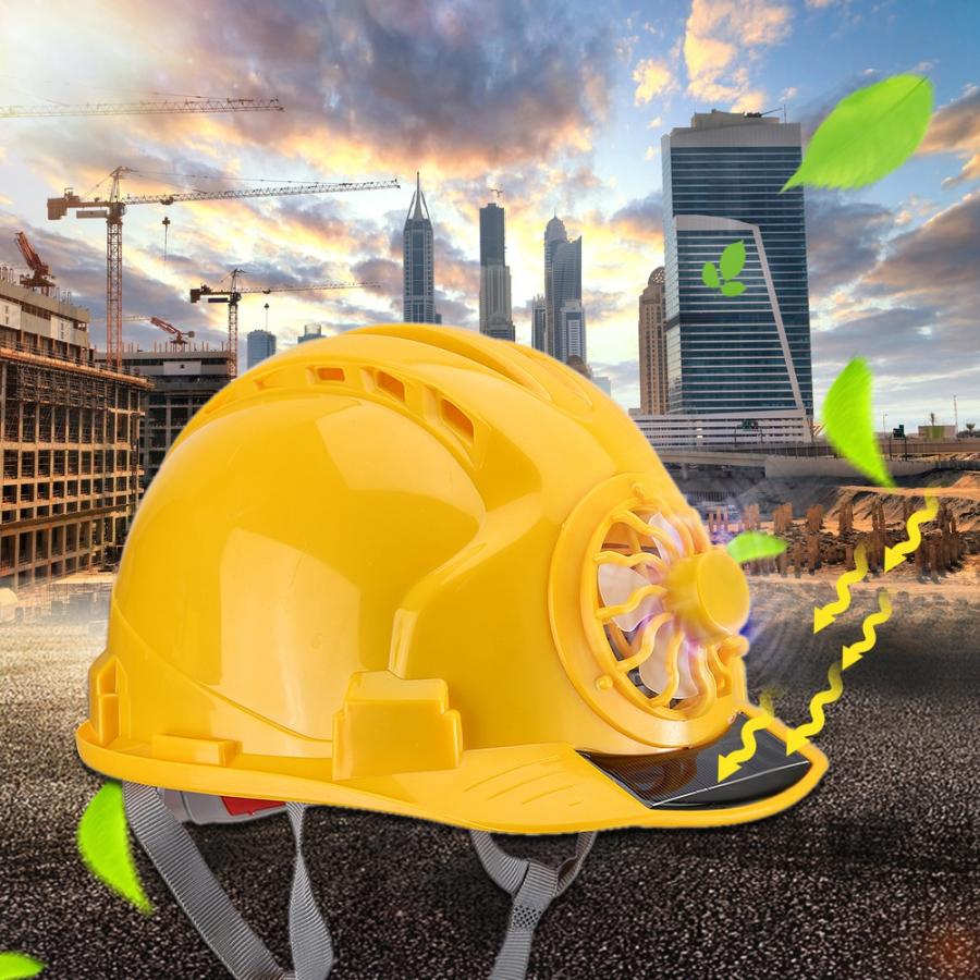 safety helmet Outdoor Safety Helmet with Solar Power Fan Working Hat Construction Protective Cap Yellow