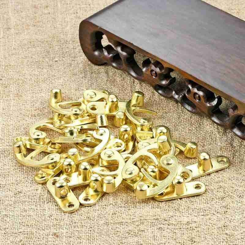 5 sets Vintage Metal Hardware Wooden Box Decorative Latch Clasps Lock Padlock Hasp With Screws