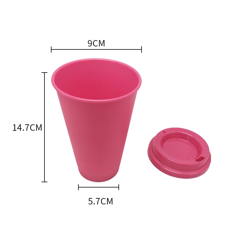 480ml bærbare reise kaffekopper med lokk piknik turisme drikke kopper krus plast kopper lekkasjerte vann drikkekopper