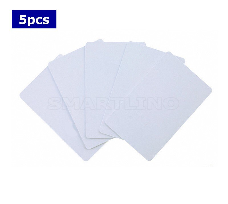 Proximity 125KHZ RFID Smart Card EM4100 TK4100 White Plastic Thin Blank Access Control RFID Chip Cards Read Only: 5pcs