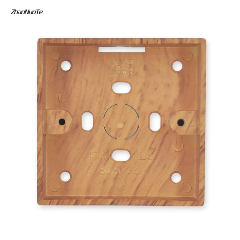 Home Improvement 86 Type Yellow Wood Grain PVC Surface Mount Junction Box Switch Socket Electronic Project Box