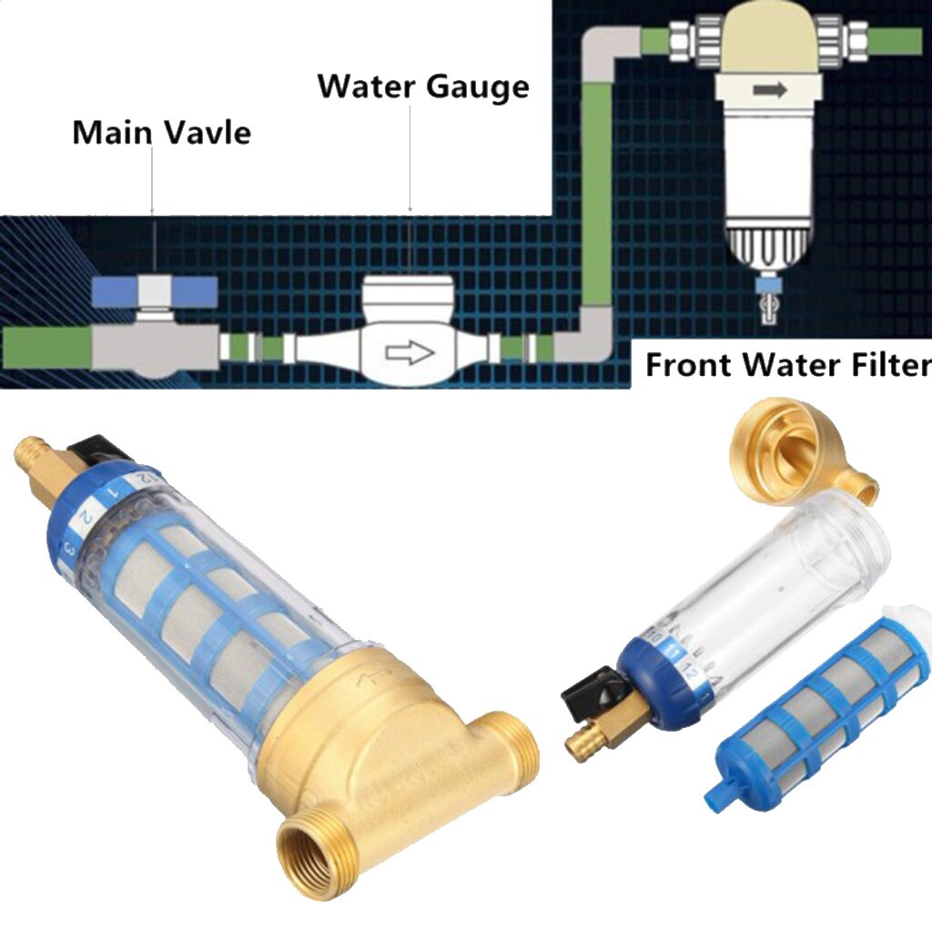 Home Water Purifier Pre-Filter Filtering Mesh Copper Kitchen Tap Faucet