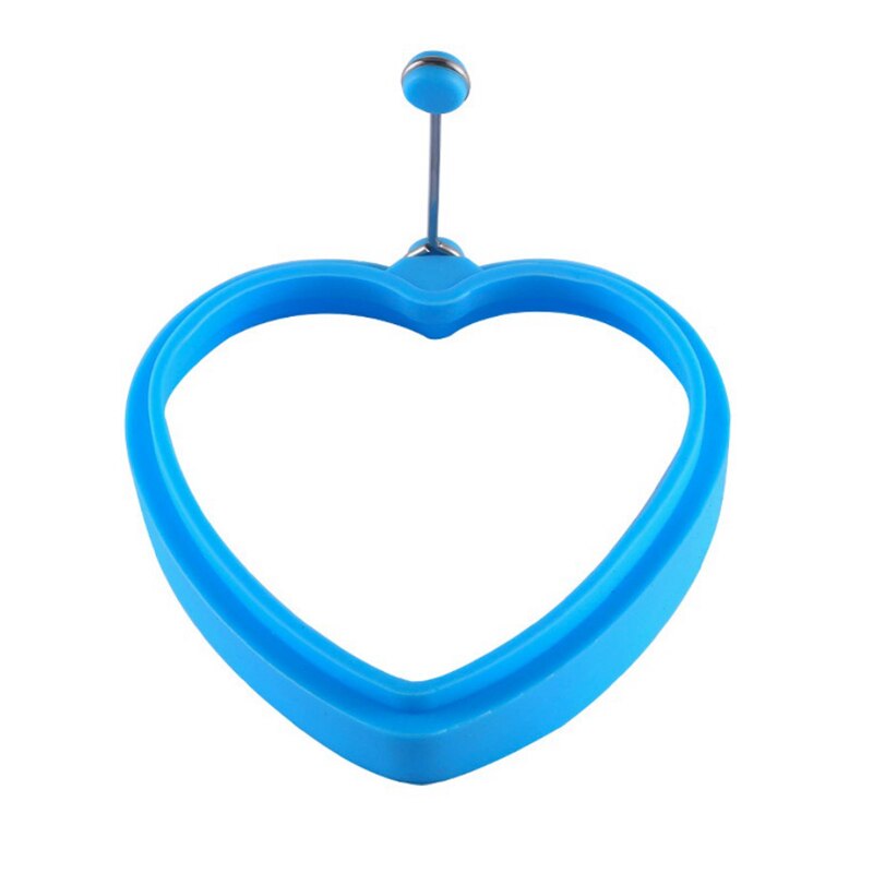 1 stuk siliconen eierring antiaanbak perfect gebakken eiervormen of pannenkoekringen siliconen ronde pannenkoek voor ontbijt: 1pc liefdesblauw
