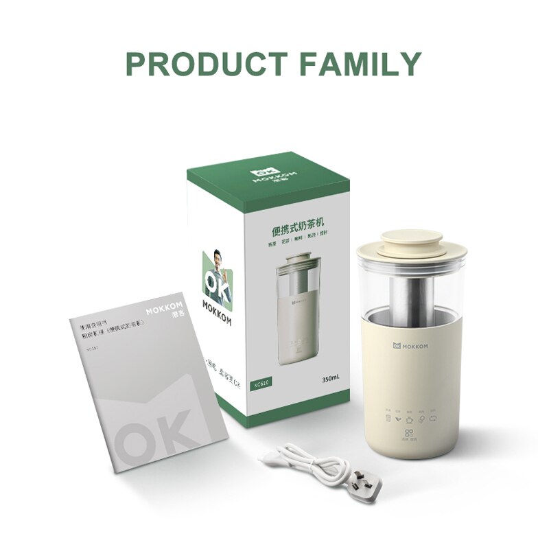 5 In 1 Draagbare Elektrische Koffiezetapparaat Multictional Melk Thee Machine Melkopschuimer Automatische Thee Maker Diy Melk Thee Kantoor 350Ml