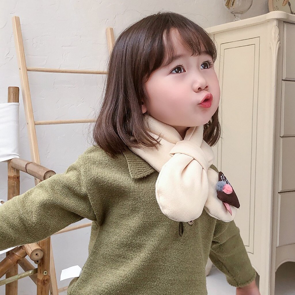 Invierno Cruz unisex bufanda cuello de algodón exterior bufanda cálida para niños hermosa y encantadora ocio piel suave