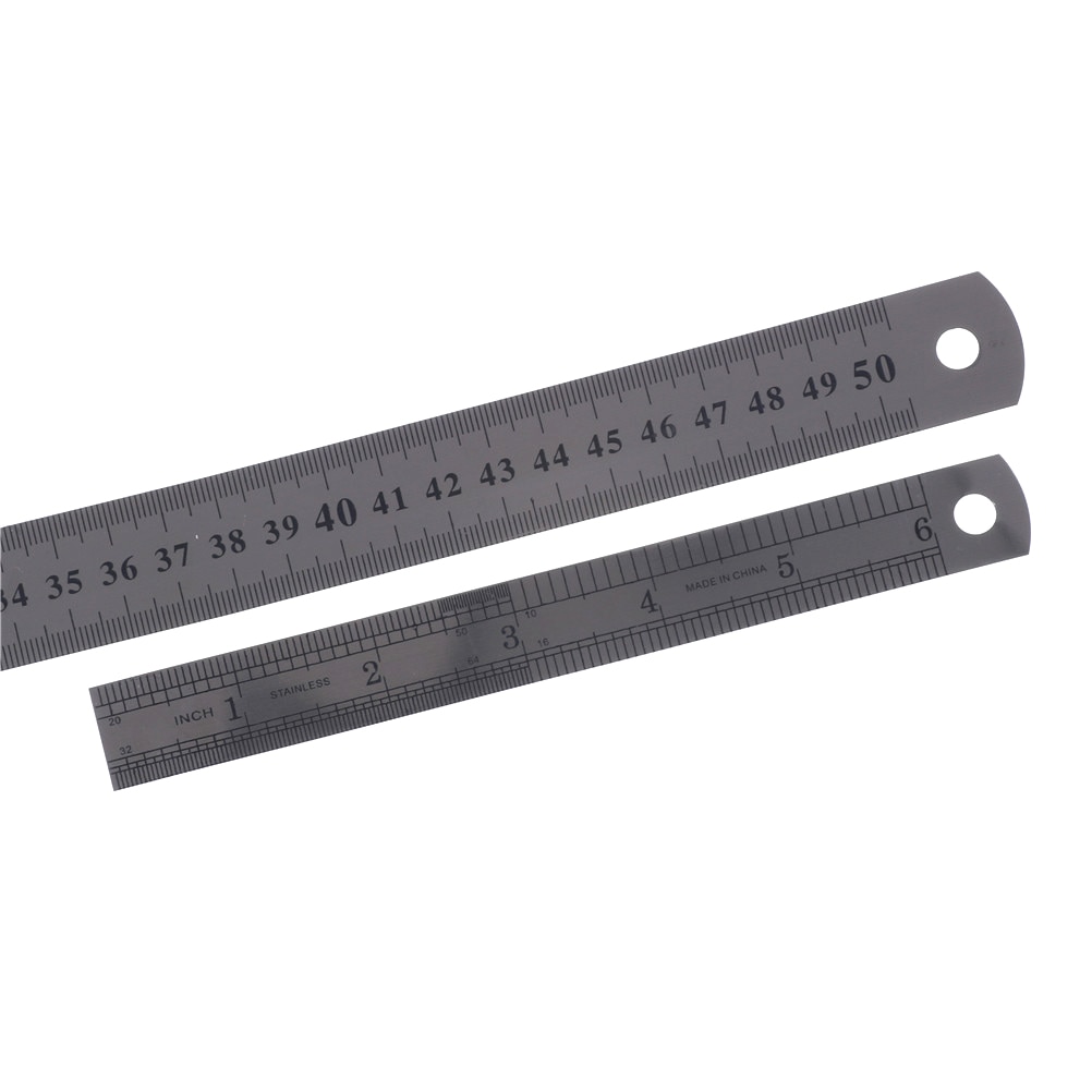 1pcs Useful 50cm Precision Double Sided Measuring Tool Sewing Foot Sewing Stainless Steel Metal Straight Ruler Tool