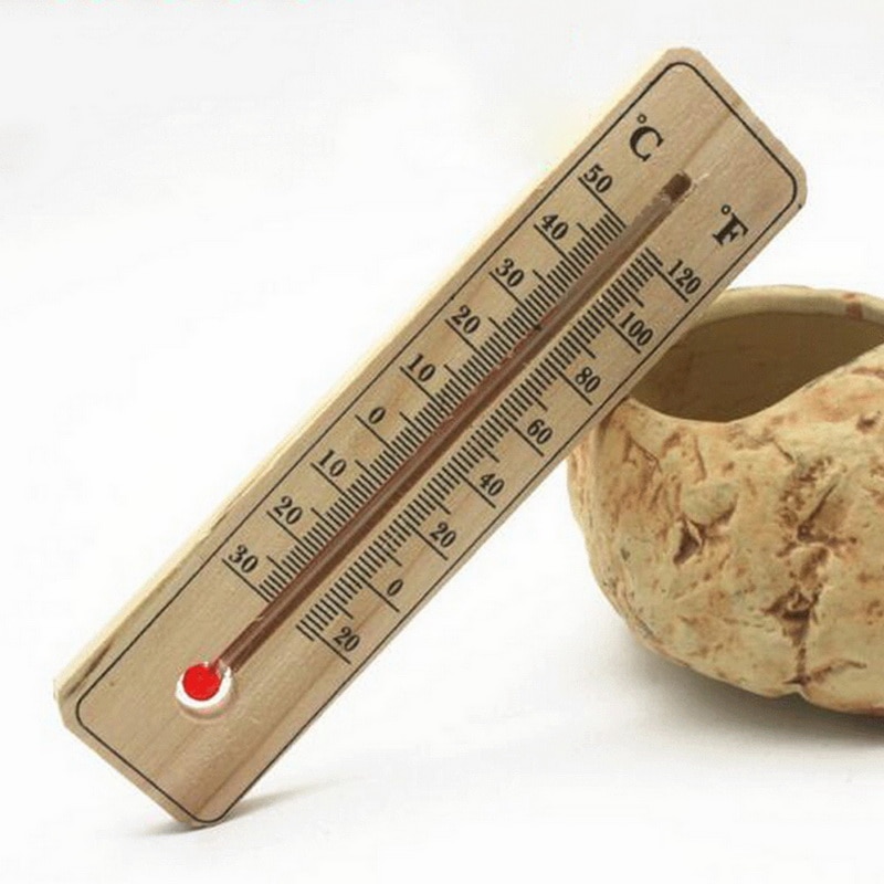 Vertical Thermometer Wooden Wall Temperature Gauge Monitor Home Indoor Outdoor Hygrometer Thermometer Household Thermometer