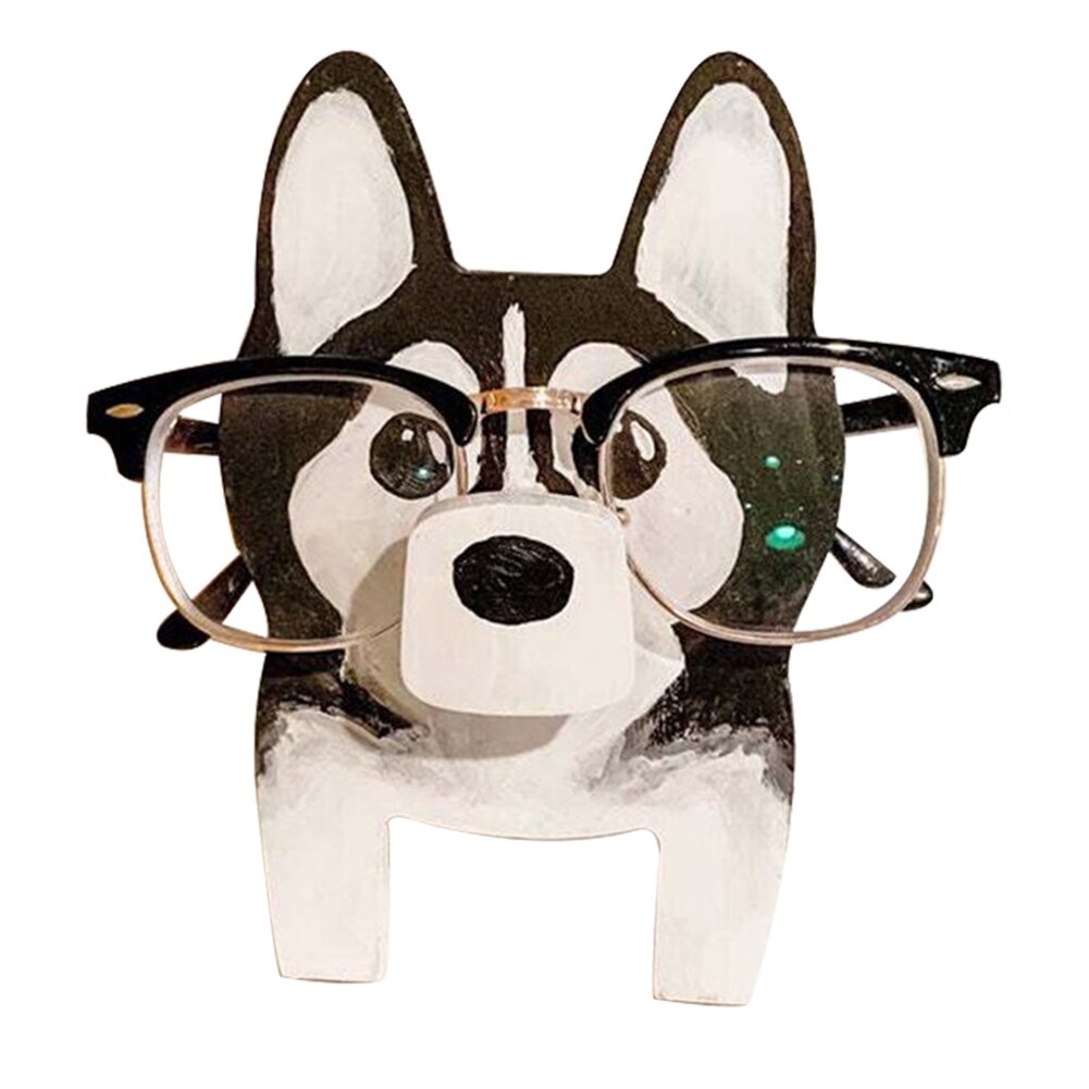 Porte-lunettes en bois sculpté à la main, support de lunettes de soleil, décoration de la maison,: Husky