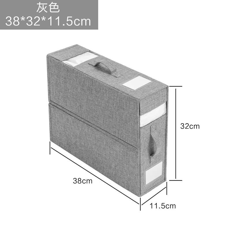 juego de sábanas, organizador, caja de almacenamiento de tela con ventana, cremallera, manta plegable, organizador, armario, ropa de cama, cajas de almacenamiento para el hogar: Rojo