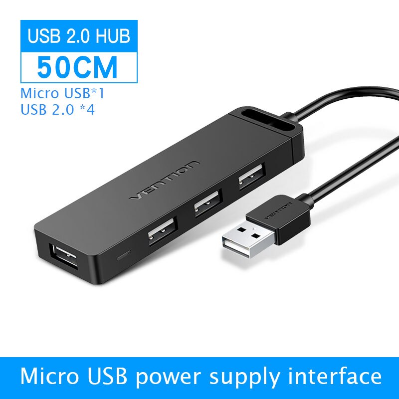 Interventie 4-Port Usb Hub 3.0 2.0 Ultra Slim Data Hub Type-C Hub Voor Macbook, mac Pro/Mini, Imac, Oppervlak Pro, Xps, Notebook Pc, Usbc Hub: CHMBD