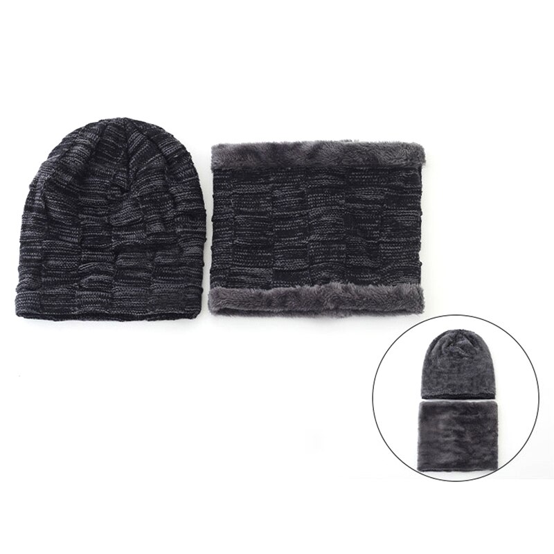 Mens Beanie Hat Winter Warm Woolly Hats Thick Knit Ribbed Hiking Outdoor Caps