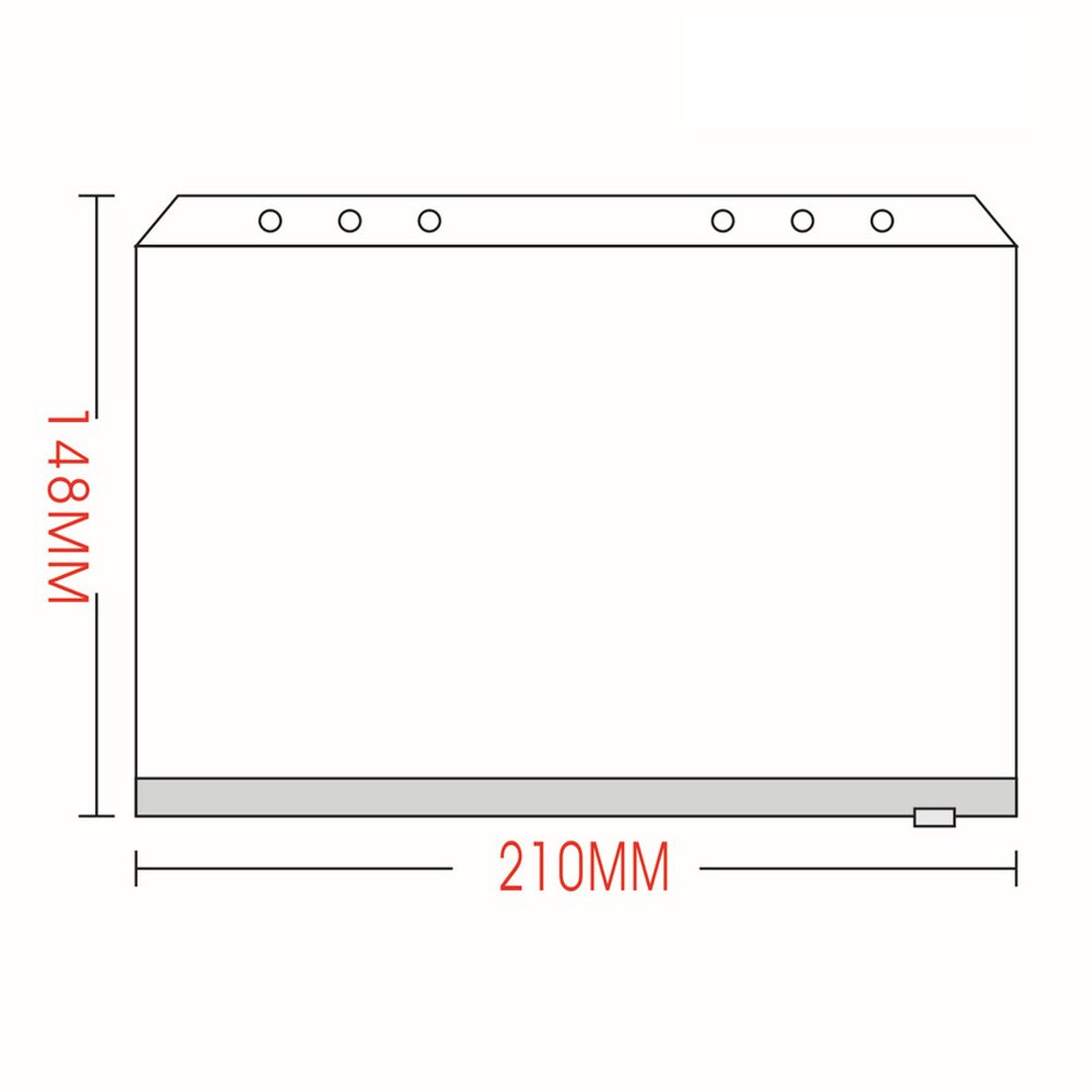 12 pcs Plastic Punched Pockets Folders Filing Thin Holes Loose Leaf Documents Sheet Protectors A4/A5/A6 Transparent Folder Bag