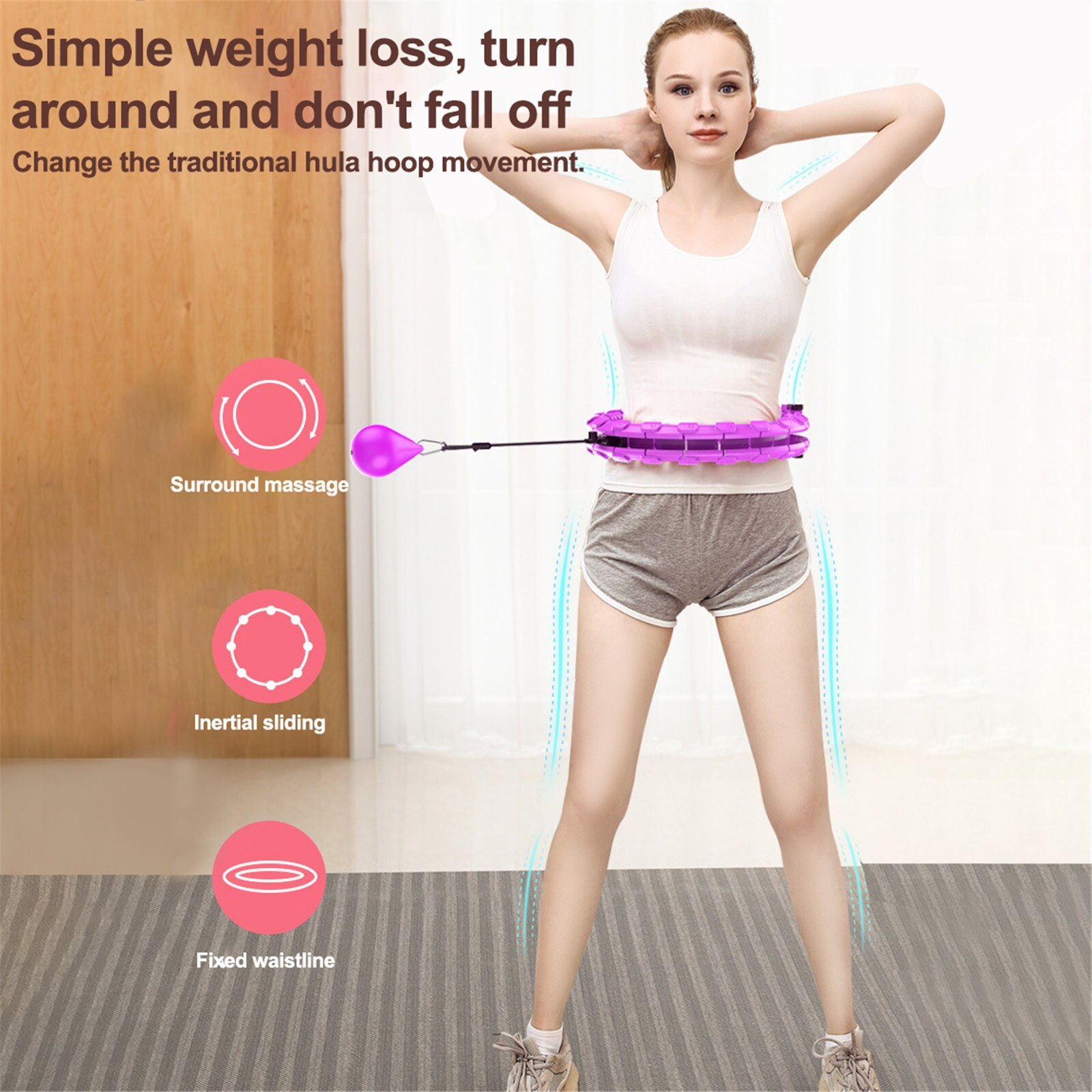 Aros Smart taille réglable cerceau Fitness anneaux cerceaux Massage perte de poids détachable Fitness anneau équipement de Fitness équipement de gymnastique