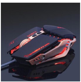 gamer Gaming Mouse 8D 3200DPI Adjustable Wired Optical LED Computer Mice USB Cable Mouse for laptop PC: Black