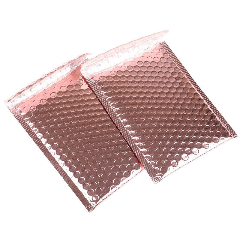 10x rosenguld plast polstret boble mailer kuvert emballage taske forhindre skader under