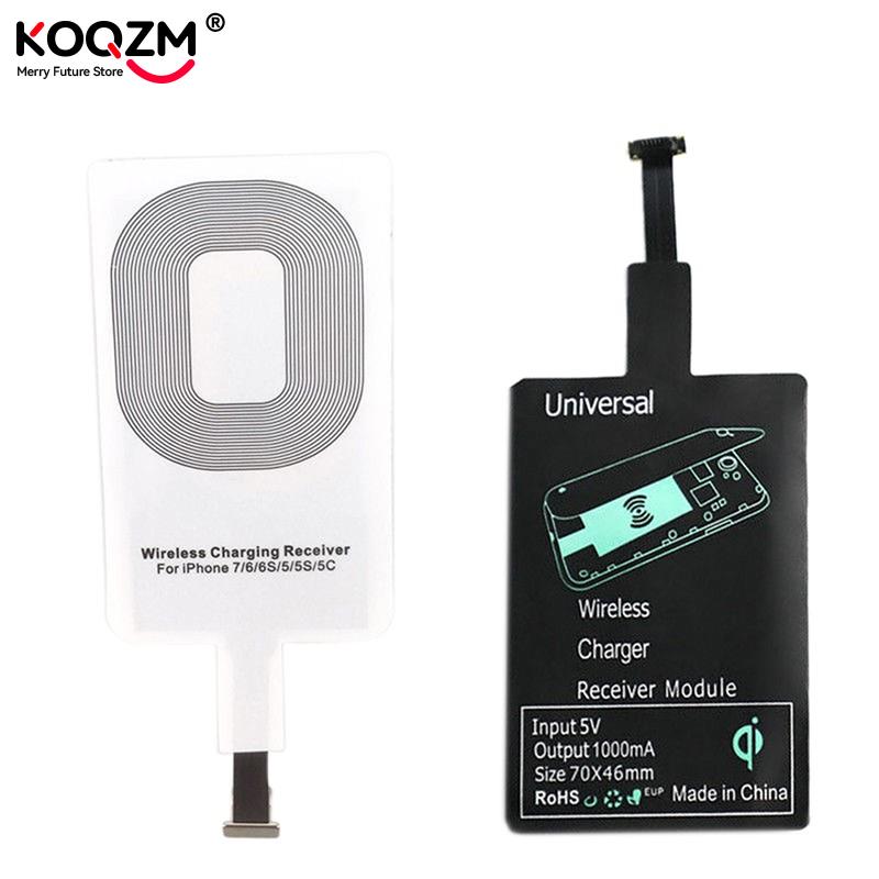 Snelle Qi Draadloze Oplader Ontvanger Voor Iphone 6 7 Plus Universele Opladen Adapter Receiver Pad Coil Voor Micro Usb Type-C Telefoon