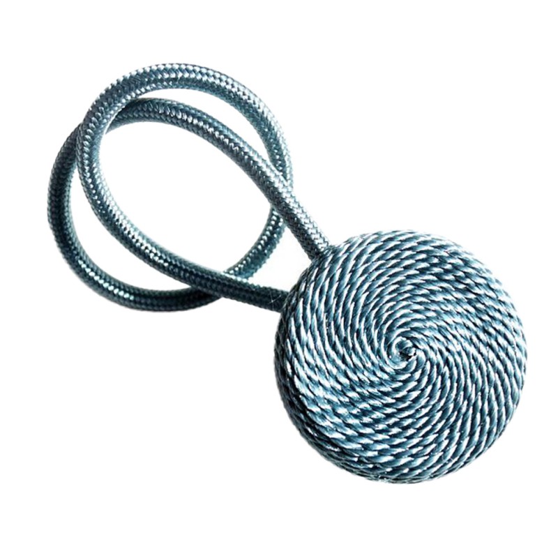 Magneter til gardinholder fangster gardin tilbehør tieback europa stil kort flettet rund magnet magnetisk: Lyseblå