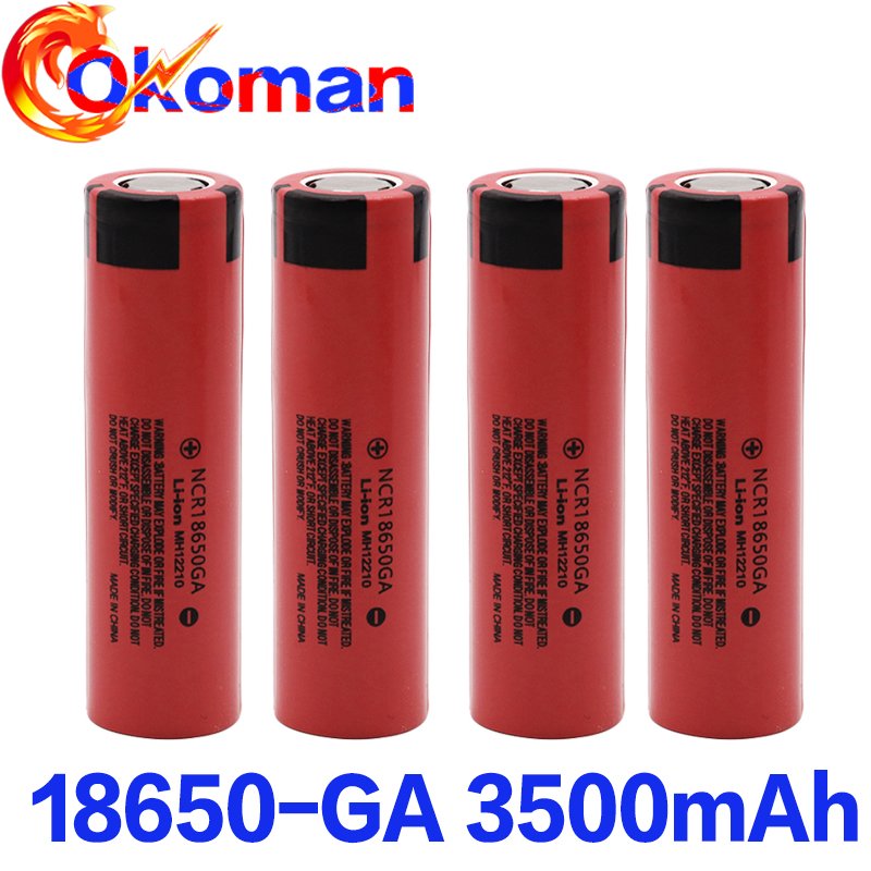 100% 18650 battery 3500mah 3.7v lithium battery for NCR18650ga 3500mah Suitable for flashlight battery