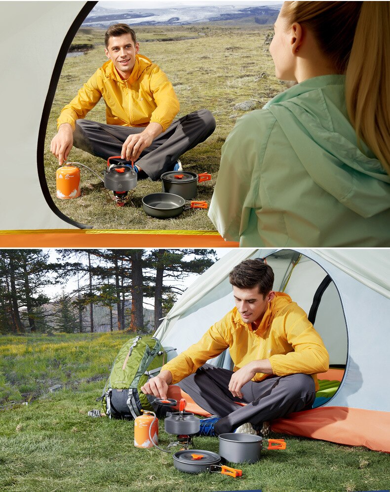 Ultralight Outdoor Camping Pannenset Draagbare Wandelen Bergbeklimmen Picknick Servies Rugzak Bestek