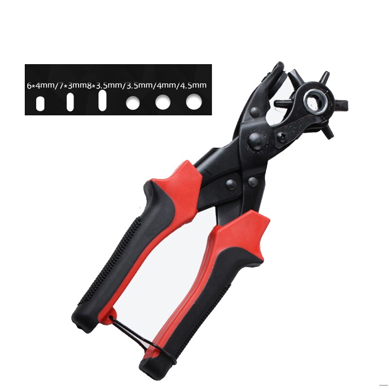 Punching Revolving Leather Punch Plier Punch Hole Tool Puncher for Belts Saddle Watch Bands Strap Shoe Fabric Paper Leathercraft: Styles 2