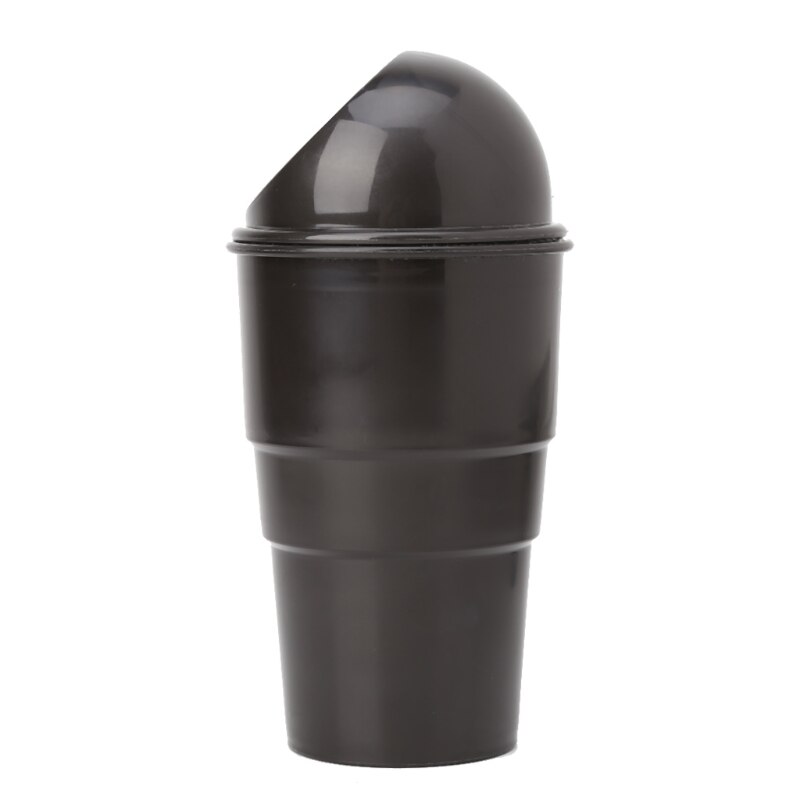 Black Plastic Cover Car Ashtray Trash Bin Garbage Container