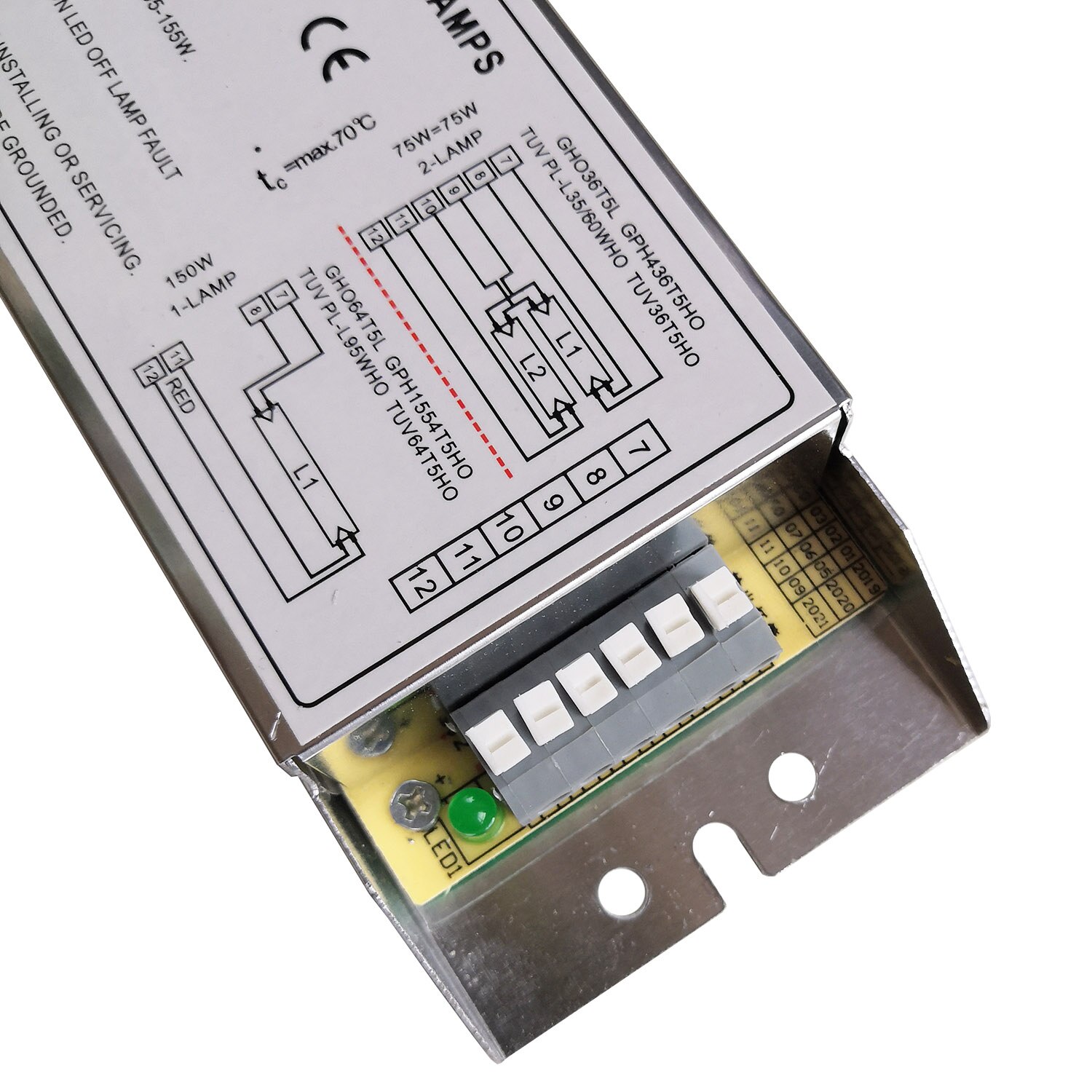 PH6-800-150W UV Lamp Electronic Ballasts 230V Lighting Ballast for 2 Lamps 2x35W-75W or 1 Lamp 1x95-150W