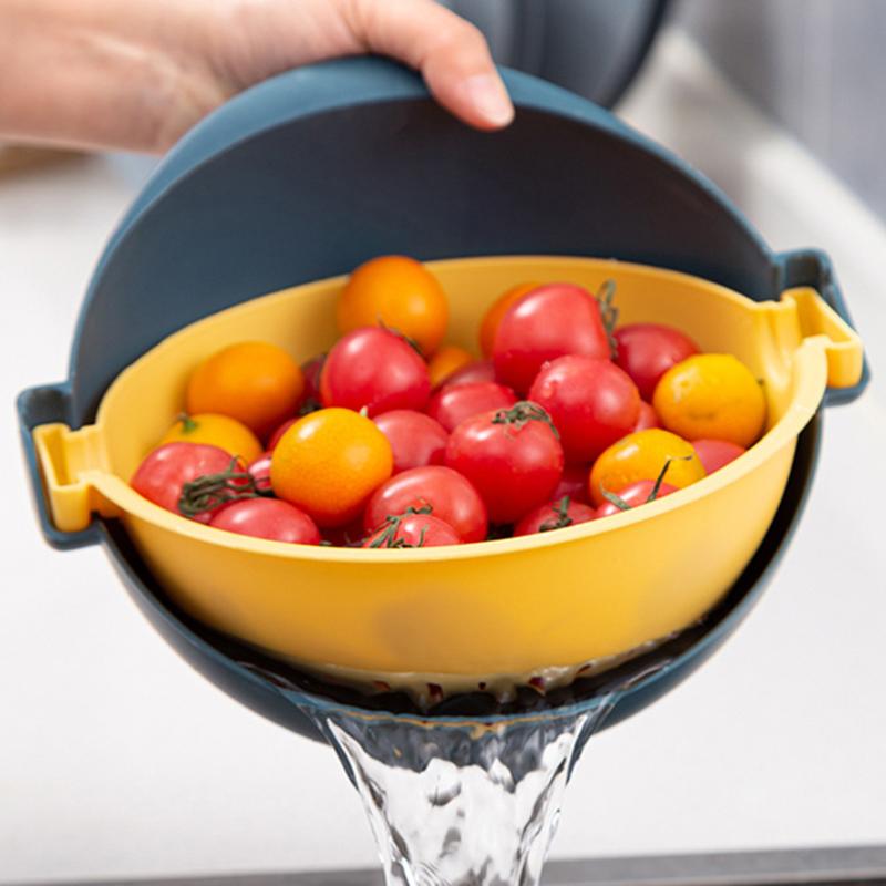 Multifunctionele aardappel-komkommerrasp, roterende groentesnijder, schilmachine met afdruipmandje, keukengadgets