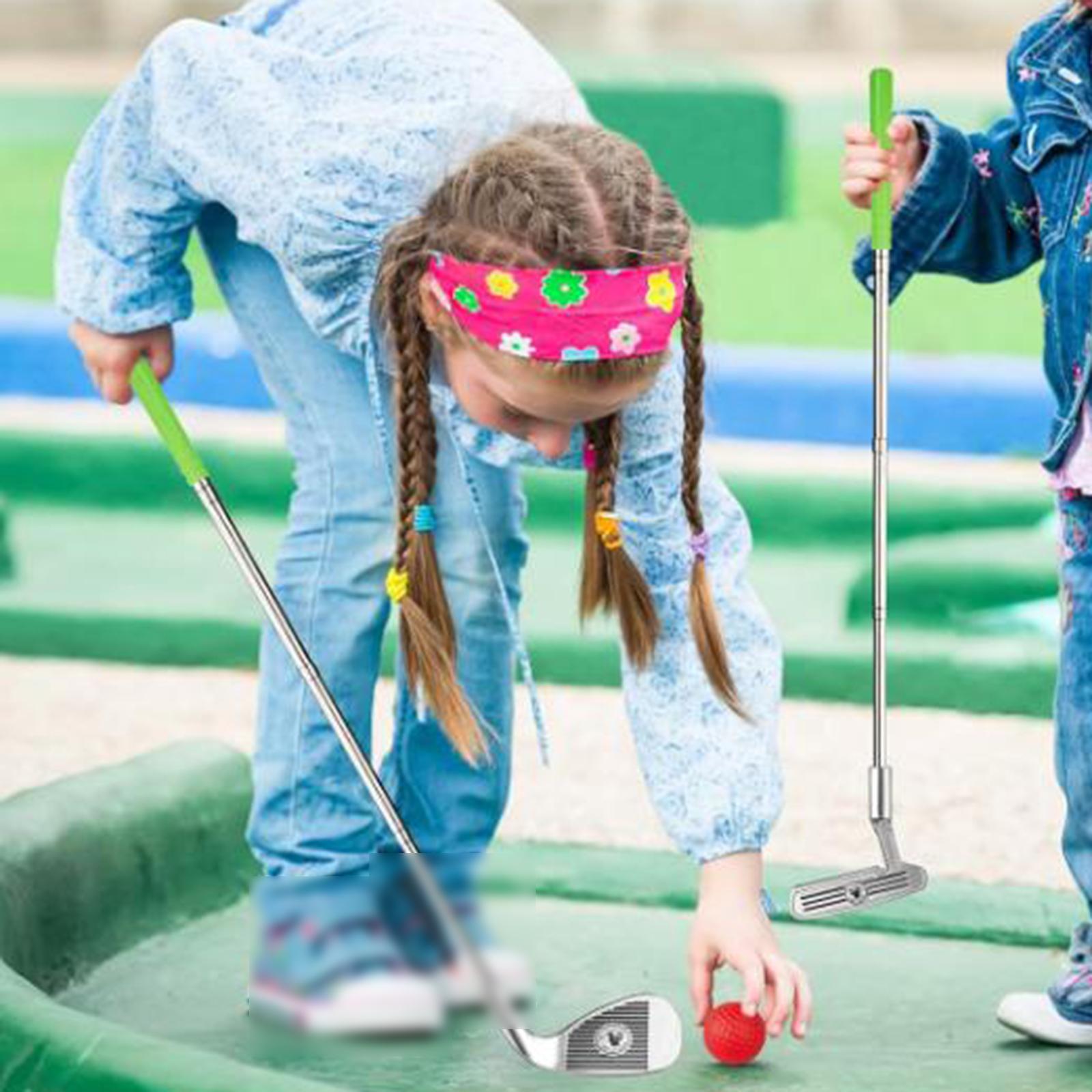 Golf-Set für Kleinkinder, einziehbarer Schläger, Kinder-Golfschläger für drinnen und draußen, Garten